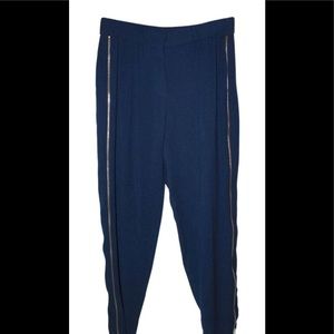 Zara relaxed skinny zipper drop-waist trousers